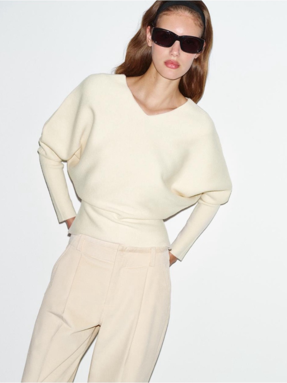 Zara V-neck knit jumper